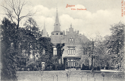 7788 Gezicht op de achterzijde van het huis Overbosch te Baarn.